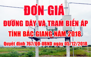 đơn giá đường dây và trạm biến áp Bắc Giang