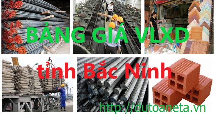 giá vật liệu xây dựng tỉnh Bắc Ninh năm 2018